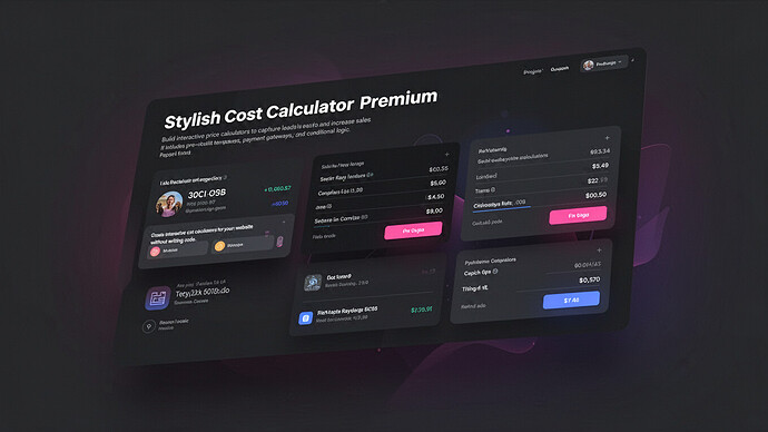 Stylish Cost Calculator Premium