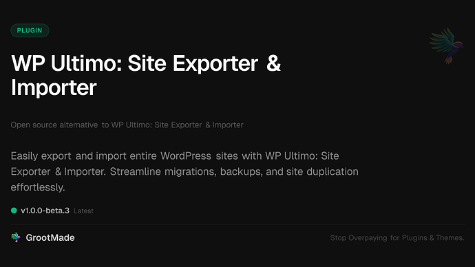 WP Ultimo: Site Exporter & Importer