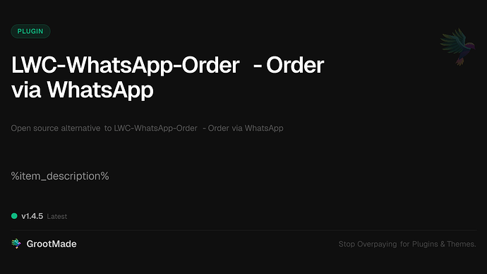LWC-WhatsApp-Order - Order via WhatsApp